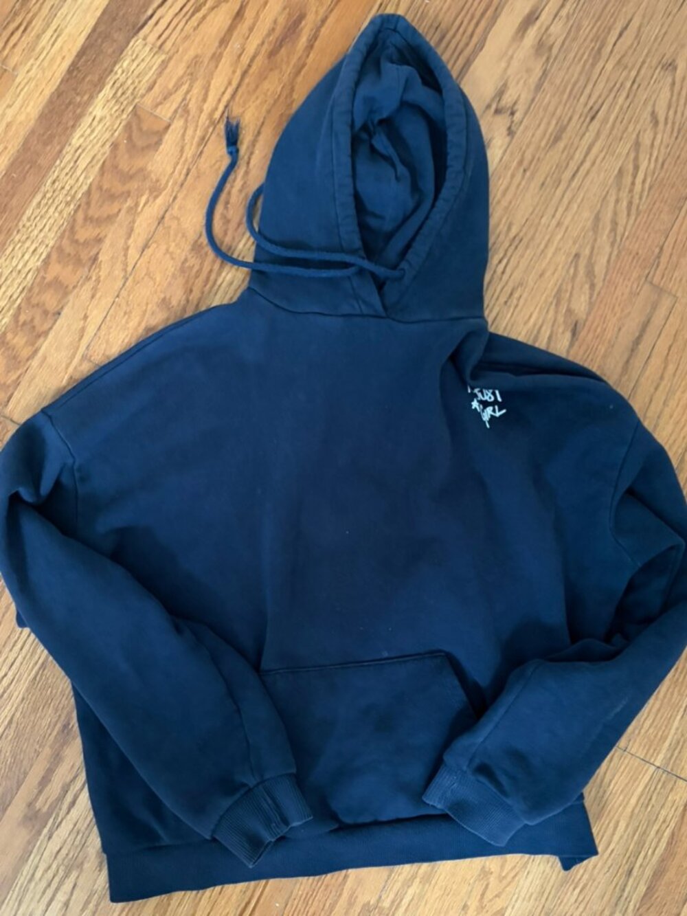 Subdued navy hoodie xs